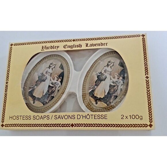 Vintage Yardley English Lavender Hostess Soaps Set of 2 X 100g NEW in Box Canada - Picture 5 of 9